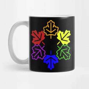 Gay Pride Fall Maple Leafs Mug